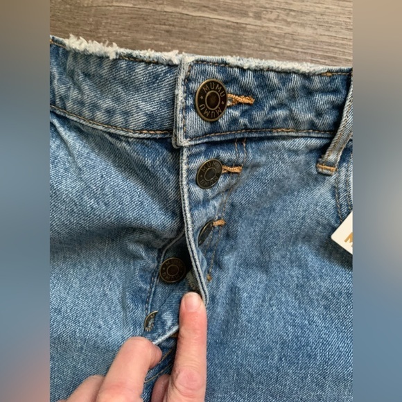 NWT Show Me Your MuMu Shorts Arizona Button Up Shorts High Rise Distressed 27 28 - Picture 11 of 13